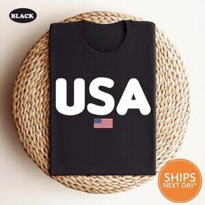 USA Flag Fourth July American Independence Graphic T-Shirt